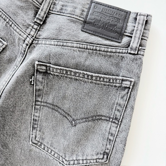 Levi’s Baggy Dad Waterless Grey Jeans High Rise Wide Leg Size 26 - Picture 12 of 15